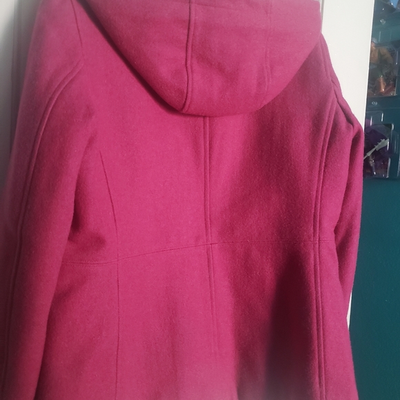 GAP Raspberry Hooded Pea Coat - Picture 6 of 6
